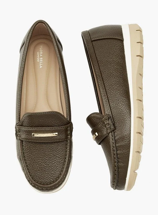 فلورا بيلا من شو إكسبرس حذاء لوفر بنقوش مع تفاصيل معدنية