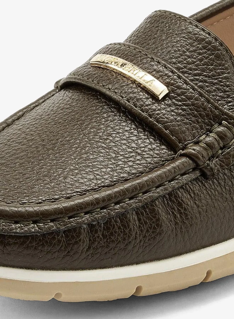 Flora Bella By Shoexpress OLIVE Flora Bella Textured Loafers With Metal Accent for Women | Best Price UAE