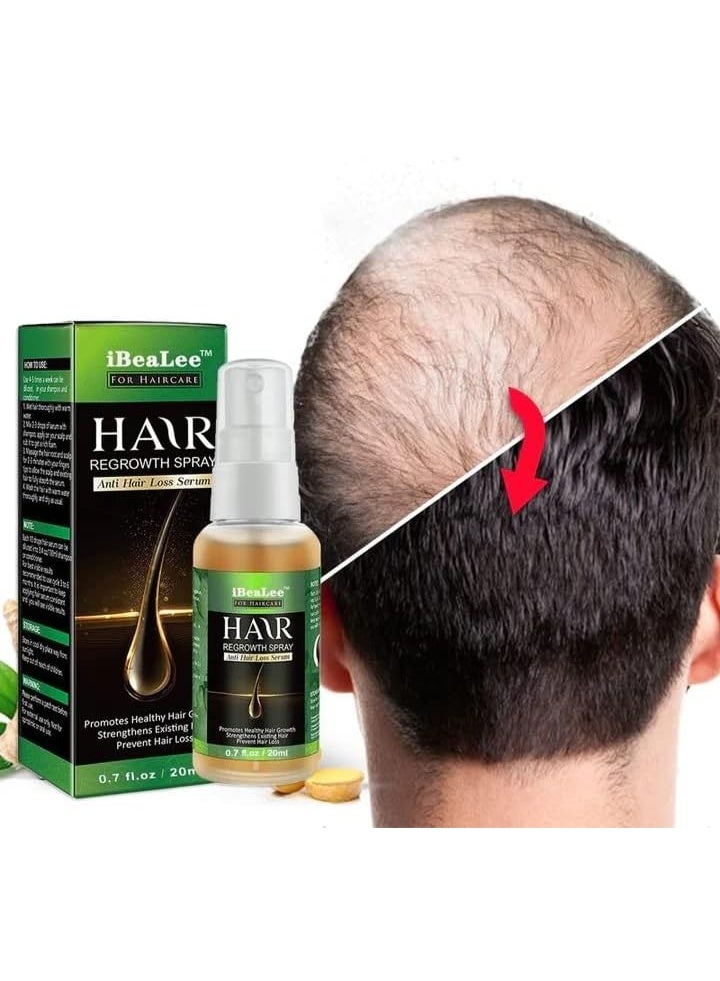 iBeaLee Hair Growth Booster Serum, iBeaLee Hair Regrowth spray, iBeaLee Hair Growth Essential Oils, Anti Hair Loss Serum, for Hair Care (2PCS) - Image 2