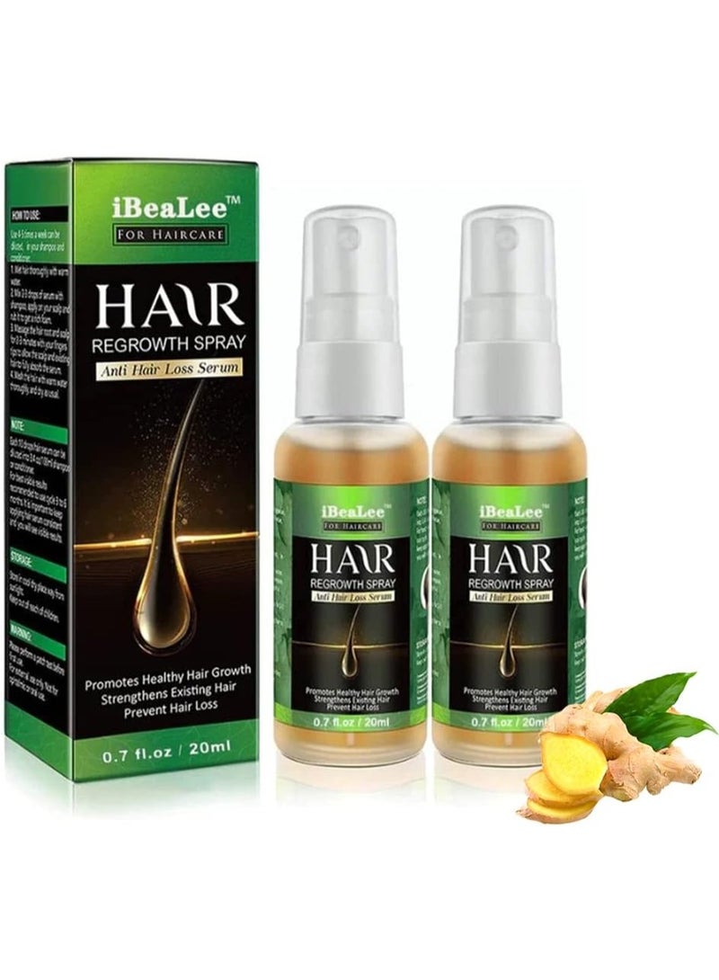 iBeaLee Hair Growth Booster Serum, iBeaLee Hair Regrowth spray, iBeaLee Hair Growth Essential Oils, Anti Hair Loss Serum, for Hair Care (2PCS) - Image 1