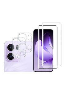 Generic Screen Protector Compatible with Oppo Reno 13 Pro, [2 Pack] Tempered Glass + Camera Lens Protector, 9H Hardness HD Anti-Scratch Protective Film  - Image 1