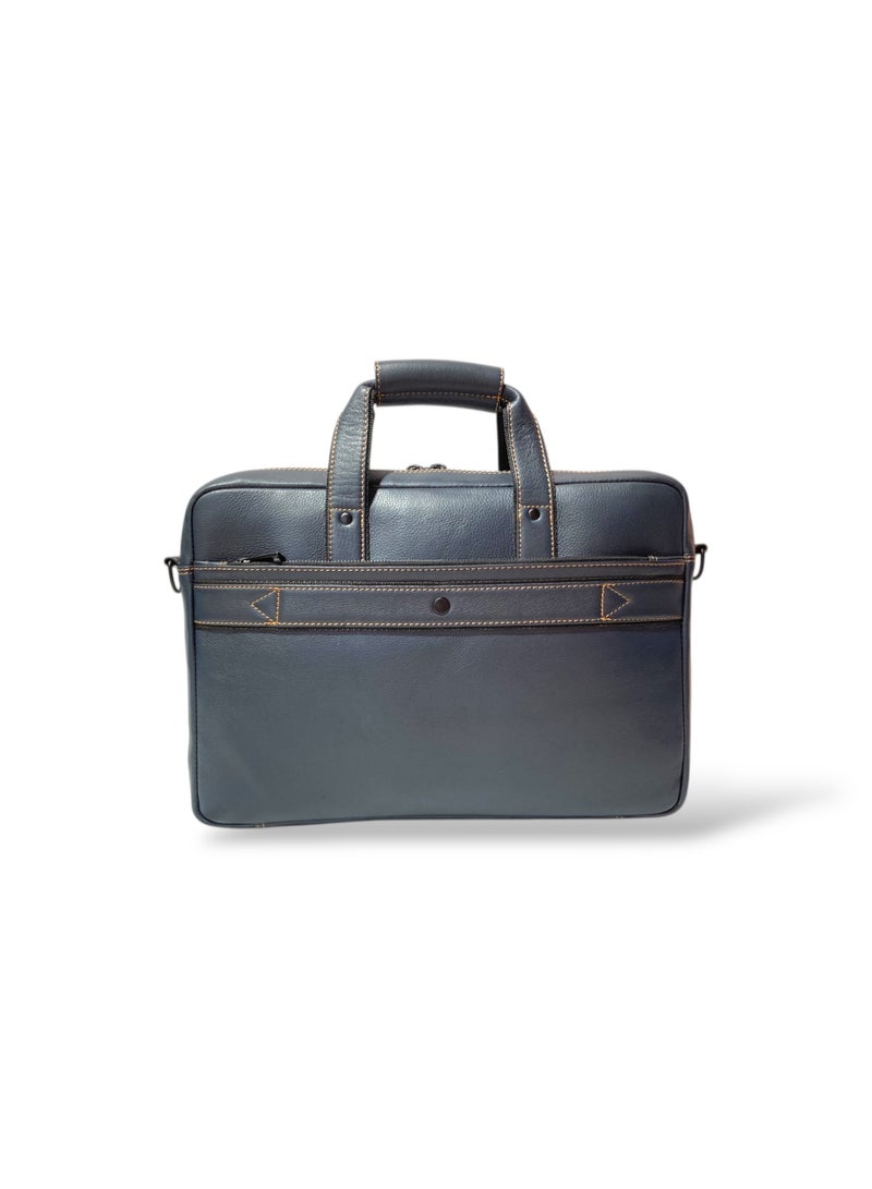 LAVERI LEATHER LAVERI Laptop Bag for Men - Leather Messenger Bag for Office - Fits up to 15 Inch Laptop - Shoulder Bag with Multiple Compartments - Executive Leather Bag for Work/Travel/Casual - 2866 - Image 3