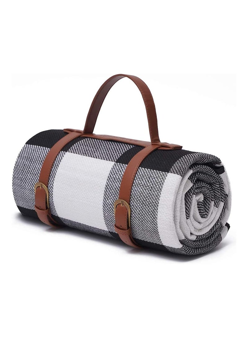 بلو فاير بطانية نزهة قابلة للطي مضادة للماء – 3 طبقات للحديقة والشاطئ والرحلات مع مقبض حمل ومقاومة للرمل والعشب - Image 1