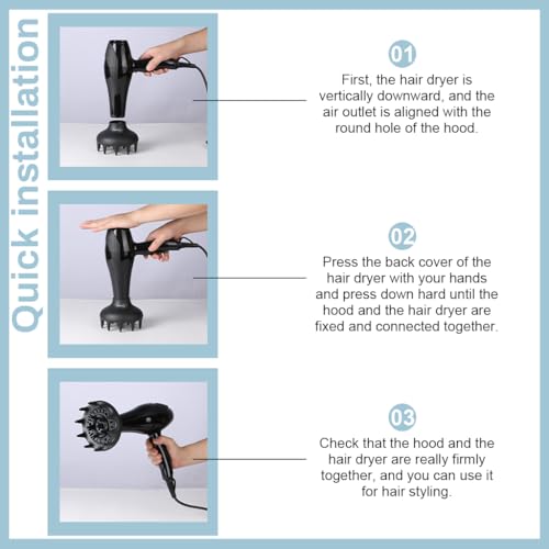MAYCREATE® Orchid Hair Diffuser, Hair Difuser Attachment Universal Diffuser Hair Dryer for 1.71-inch to 1.83- inch Blow Dryer, Hair Diffuser for Curly Hair and Natural Wavy Hair - Image 4