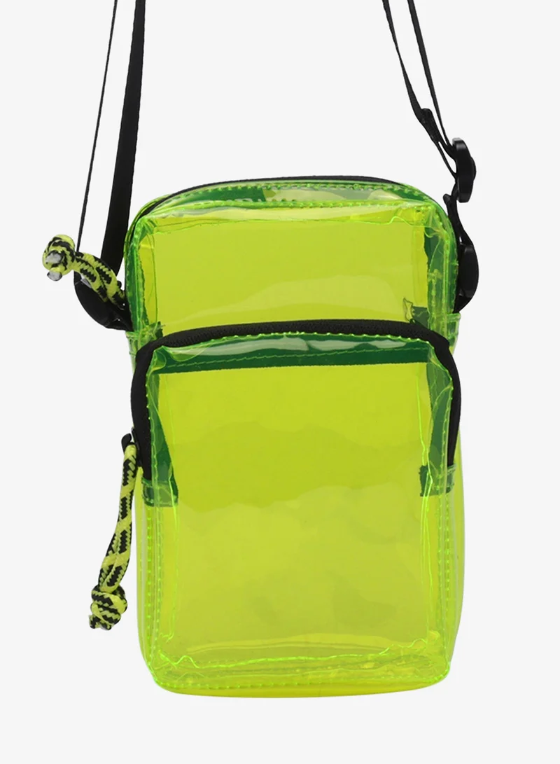 London Rag  Clear bag with two compartments in Lime for Women | Best Price UAE