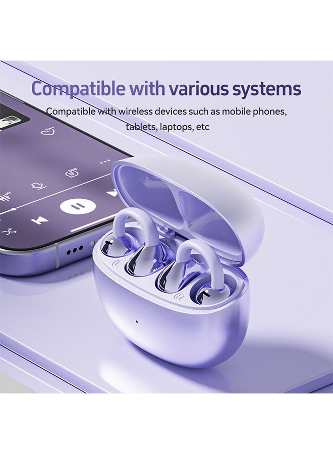 هافن إم 91 كلاب على سماعات الأذن اللاسلكية، سماعات أذن بلوتوث مع ترجمة، عمر بطارية طويل و ارتداء طويل الأمد، اتصال حر من التشتت، USB-C حالة شحن، متوافقة مع أندرويد وآيفون الهواتف الذكية -أرجواني - Image 3