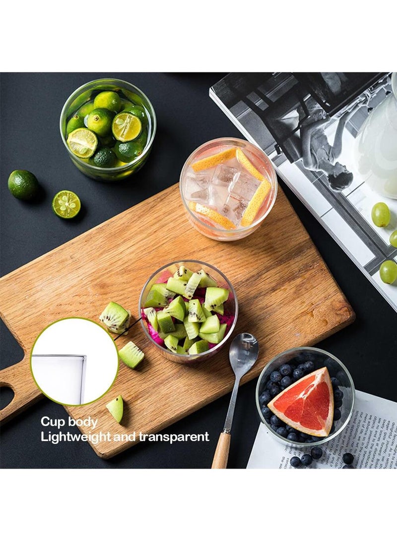 Sweet seven أكواب الحلوى - 4 قطع من أكواب الحلوى الدائرية الشفافة للحلوى والآيس كريم والمشروبات - أكواب صغيرة مقاومة للحرارة العالية لمشروبات العصير - Image 4