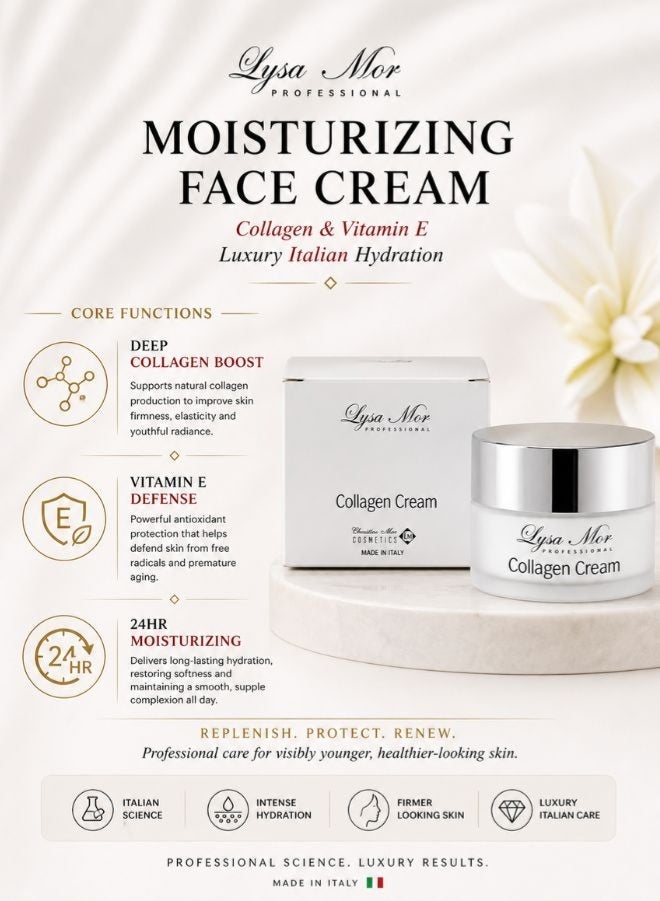 Lysa Mor Professional Collagen Face Cream| Anti-Aging, Firming & Hydrating  |Halal| With Vitamin E &  Hydrolysed Collagen | 50ML - Image 4