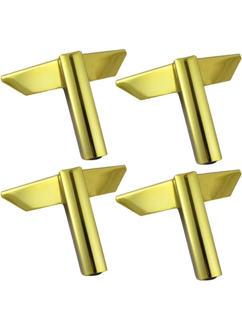 Furniture Legs，4 Sets Iron Sofa Legs,Metalniture Support Feet,Diamond Triangle Vertical Cabinet Feet,DIY Couch Replacement Leg,Coffee Table Feet,Cupboard Bed Leg,/Gold/15Cm - Image 1