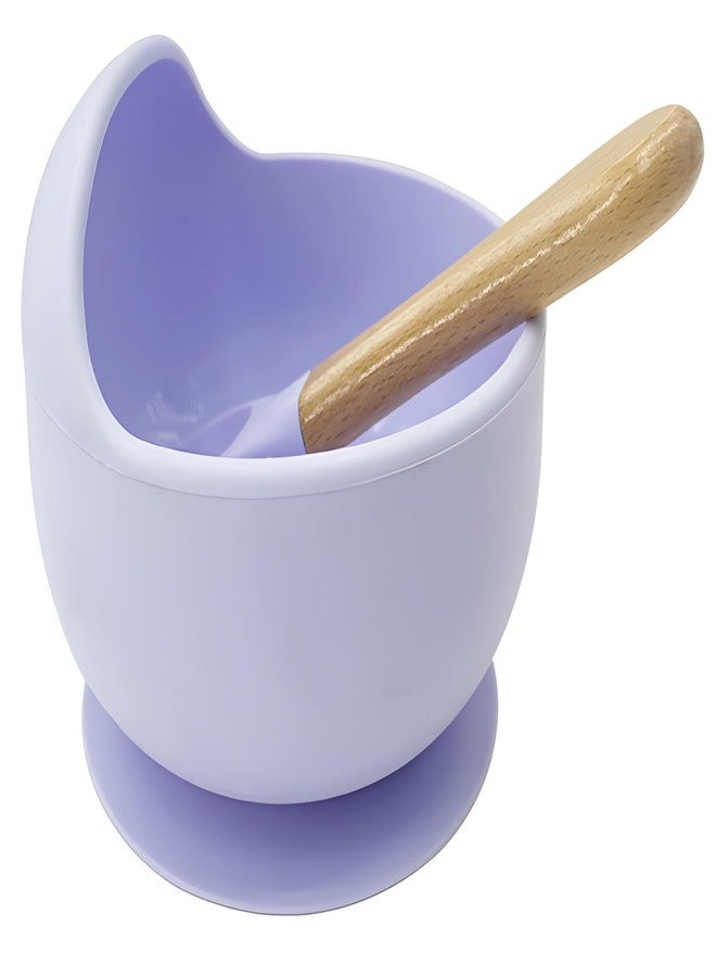 yomith Baby Bowls with Spoon, Suction Stay Put Silicone Food Bowl for Babies Kids Toddlers Infants, Food Grade BPA-Free Safe Soft Silicone (Purple) - Image 1
