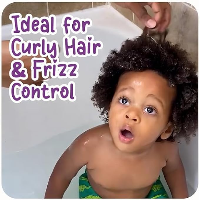 Ricitos de Oro CURLS & WAVES SHAMPOO: DEFINES & HIGHLIGHTS NATURAL CURLS, MOISTURIZES & SMOOTHES, FRIZZ CONTROL, DEEP CLEANSES SCALP, BABY SHAMPOO, IDEAL FOR KIDS & TODDLERS, 16.9 OZ, 2-PACK - Image 3