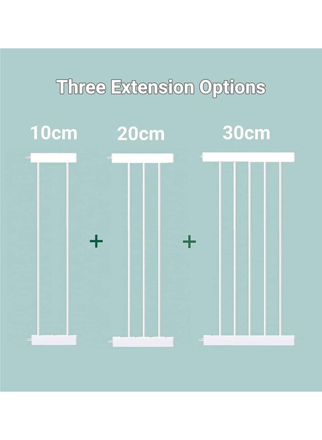 UREVO Auto Close Safety Baby Gate, Extra Wide Child Gate 75-84cm + 10/20/30cm Extension Kit Maximum Suitable For 144cm, Baby Gates for Stairs & Doorways, Easy Install (75-144cm wide) - Image 3