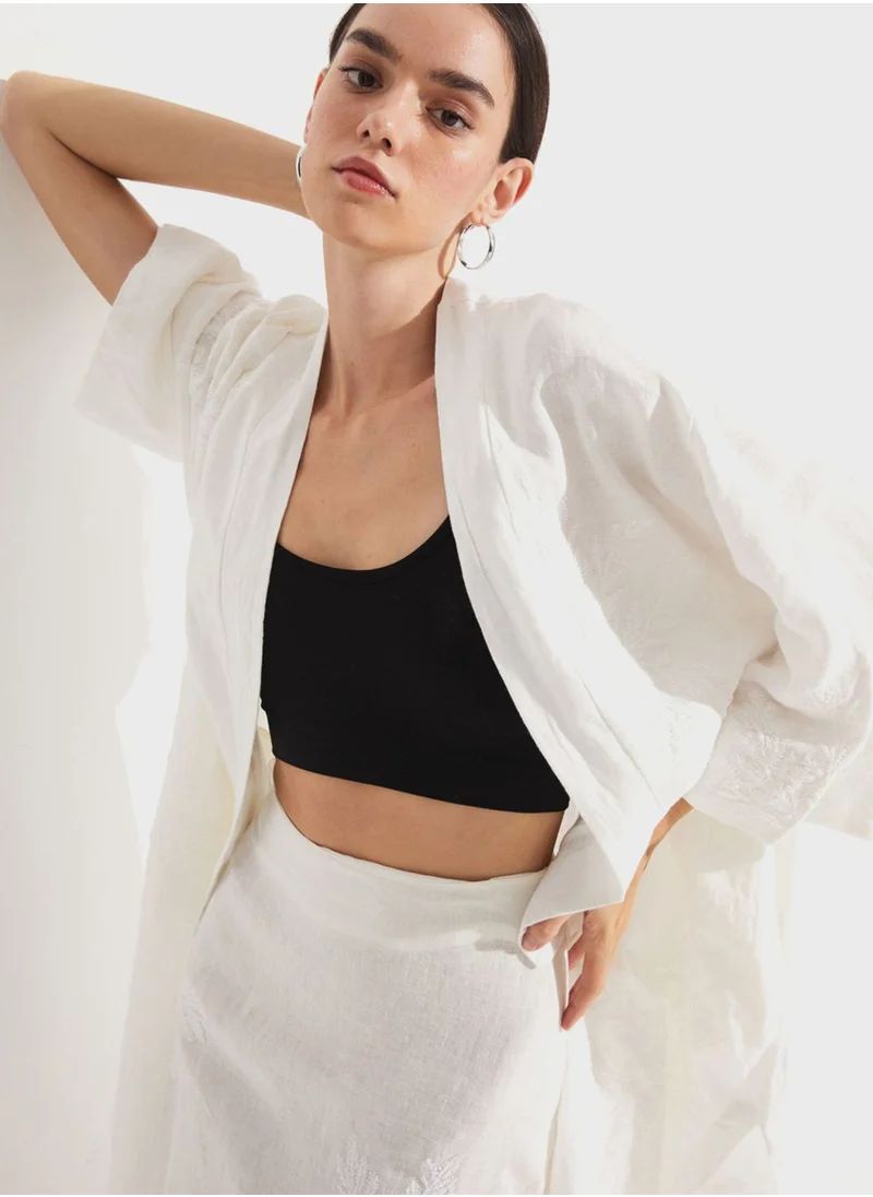 JUNE Embroidered Kimono