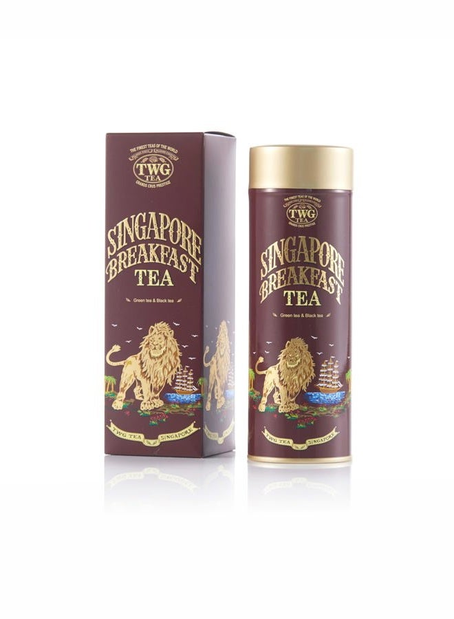 TWG Tea | Singapore Breakfast Tea | Black Tea & Green Tea | Vanilla & Spices | Haute Couture Tin, 100g | Gift Set - Image 1