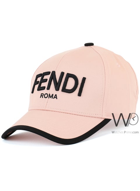 Fendi Roma Baseball Cap Light pink Color Cotton Hat For Men