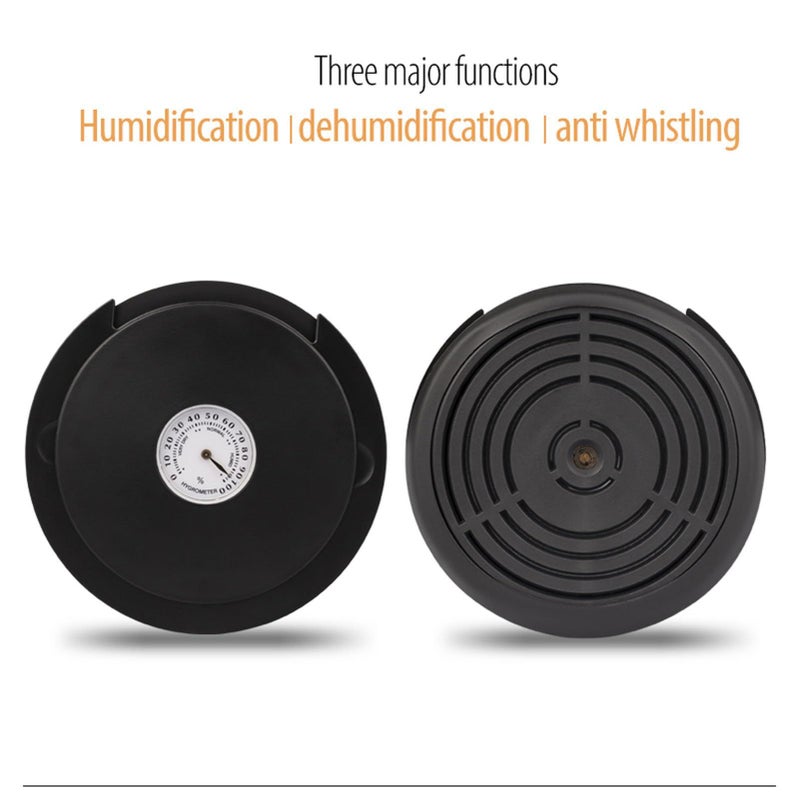 Acoustic Guitar Soundhole Humidifier Cover With Humidity Monitor Black For 100 103mm - Image 4
