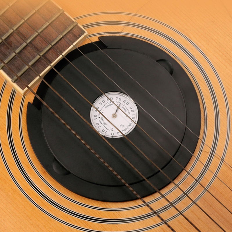 Acoustic Guitar Soundhole Humidifier Cover With Humidity Monitor Black For 100 103mm - Image 5