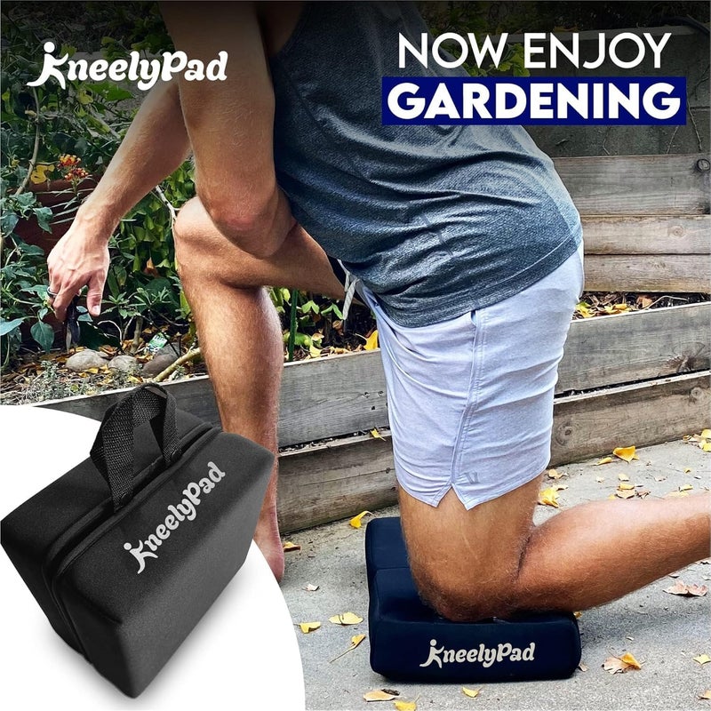 KneelyPad by | Kneeling Pad for Gardening, Exercise, Cleaning, & Mechanic Work | Extra Thick Memory Foam Knee Cushion for Gardening & More with Washable Cover | Foldable Knee Pad with Handle - Image 4