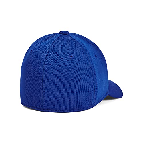 Under Armour Boys Blitzing Cap Stretch Fit, (400) Royal / / White, Medium/Large - Image 2