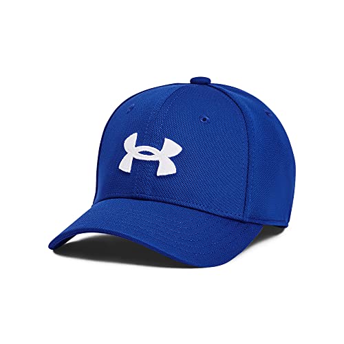 Under Armour Boys Blitzing Cap Stretch Fit, (400) Royal / / White, Medium/Large - Image 4