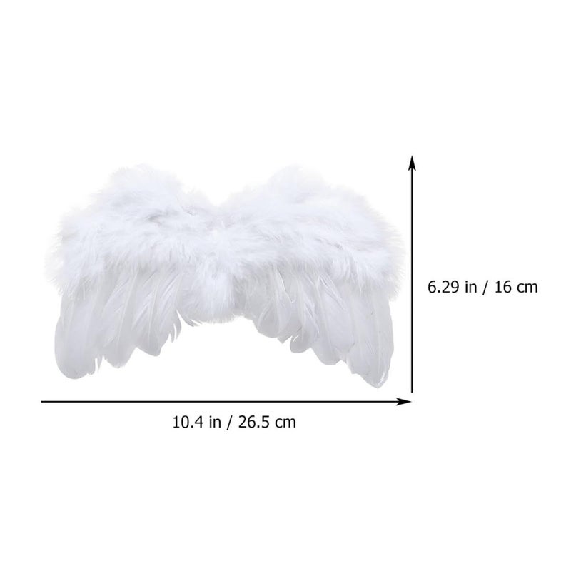 LIOOBO Creative White Shower Photo Props with Leaf Wings and Headband - Image 3