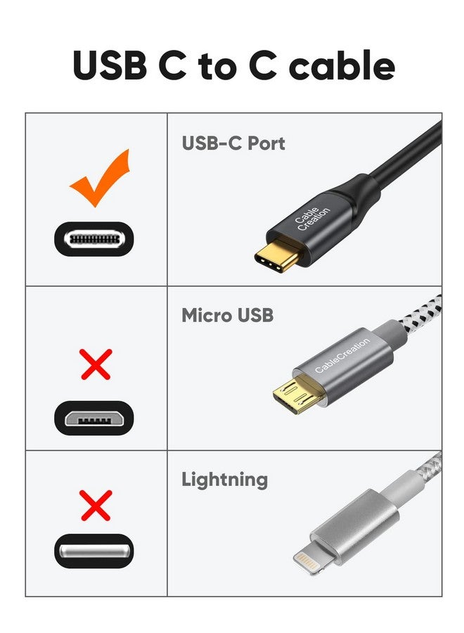 CableCreation CableCreation USB C to C Cable 1Feet, USB C to USB C USB 3.2 Gen2 10Gbps, TypeC to C Data Cable, Android Auto Cable 3A for USB C External SSD, MacBook Pro, iPad S21, etc, 0.3m, Gray  - Image 2