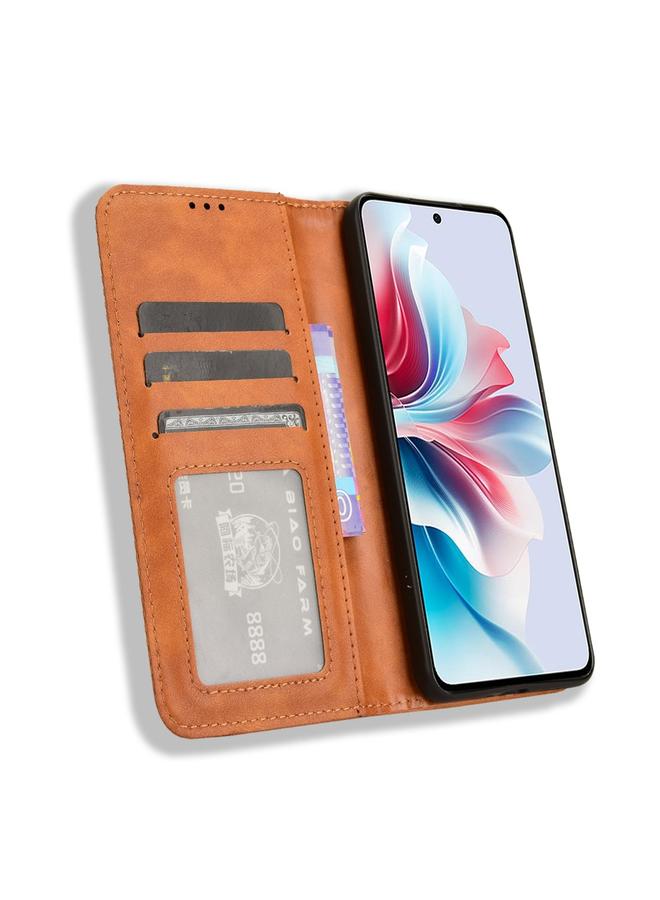 اس-توب جراب لهاتف OPPO Reno11 F 5G / F25 Pro 5G جراب هاتف جلدي بمشبك مغناطيسي بتصميم كلاسيكي - Image 4