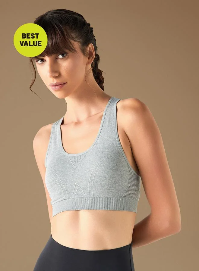 ADOT by Splash Textured Racerback Sports Bra