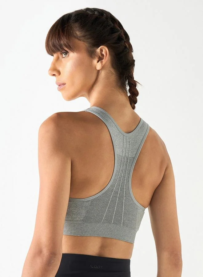 ADOT by Splash Textured Racerback Sports Bra