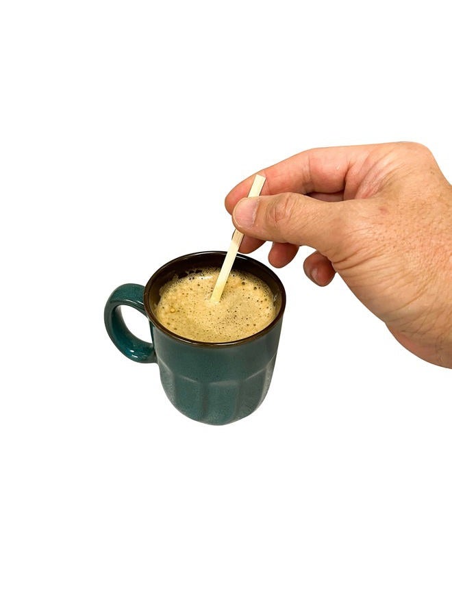 KingSeal Individually Paper Wrapped Bamboo Coffee Stir Sticks, 5.5 inches, Square End, 100% Renewable and Biodegradable - 2 Boxes of 500 Stirrers Each - Image 5
