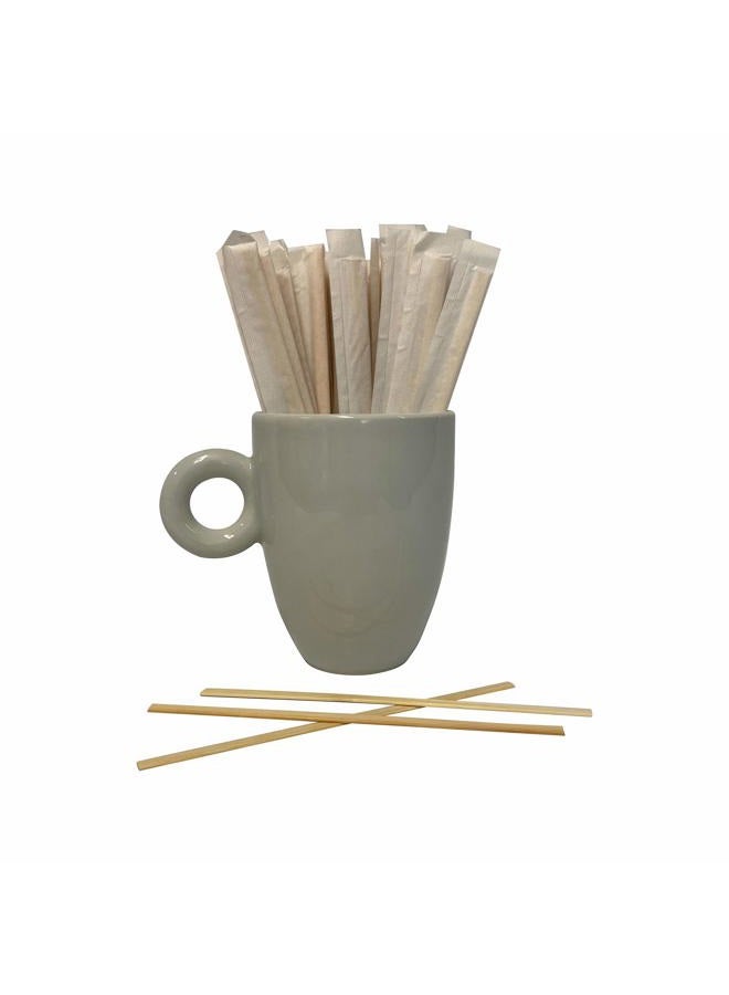 KingSeal Individually Paper Wrapped Bamboo Coffee Stir Sticks, 5.5 inches, Square End, 100% Renewable and Biodegradable - 2 Boxes of 500 Stirrers Each - Image 4