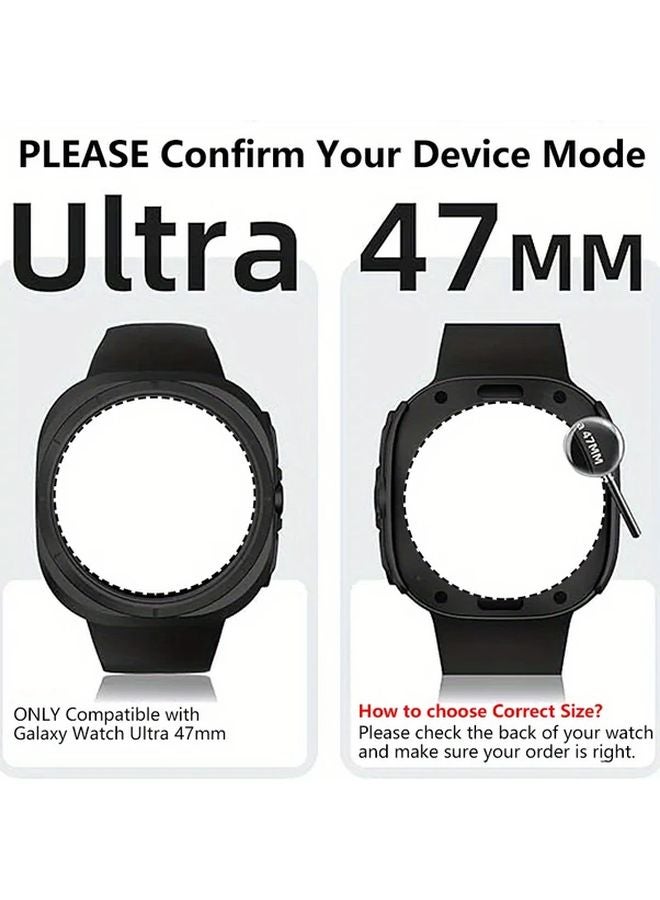 Silvery Stainless Steel Metal Band For Samsung Galaxy Watch 7 Ultra 47mm Bracelet - Image 4