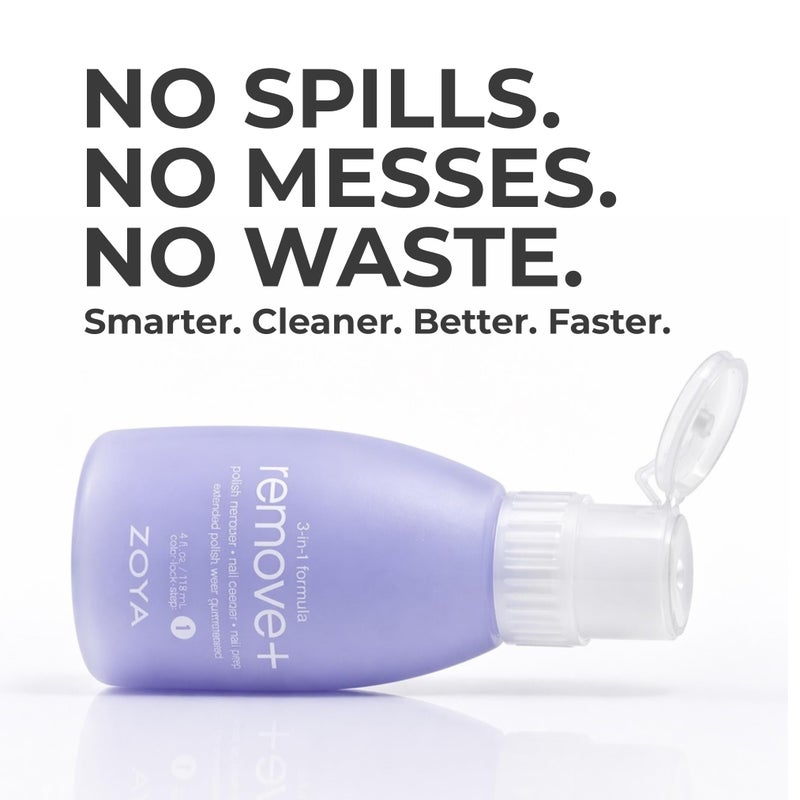 ZOYA Remove Plus 3 in 1 Formula - Liquid Polish Remover, Nail Cleaner, Nail Prep, 8 Fl Oz - Image 2