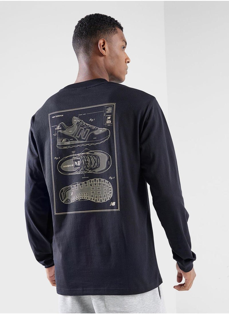New Balance Athletics Relaxed 574 Sketch Long Sleeve  - Image 1