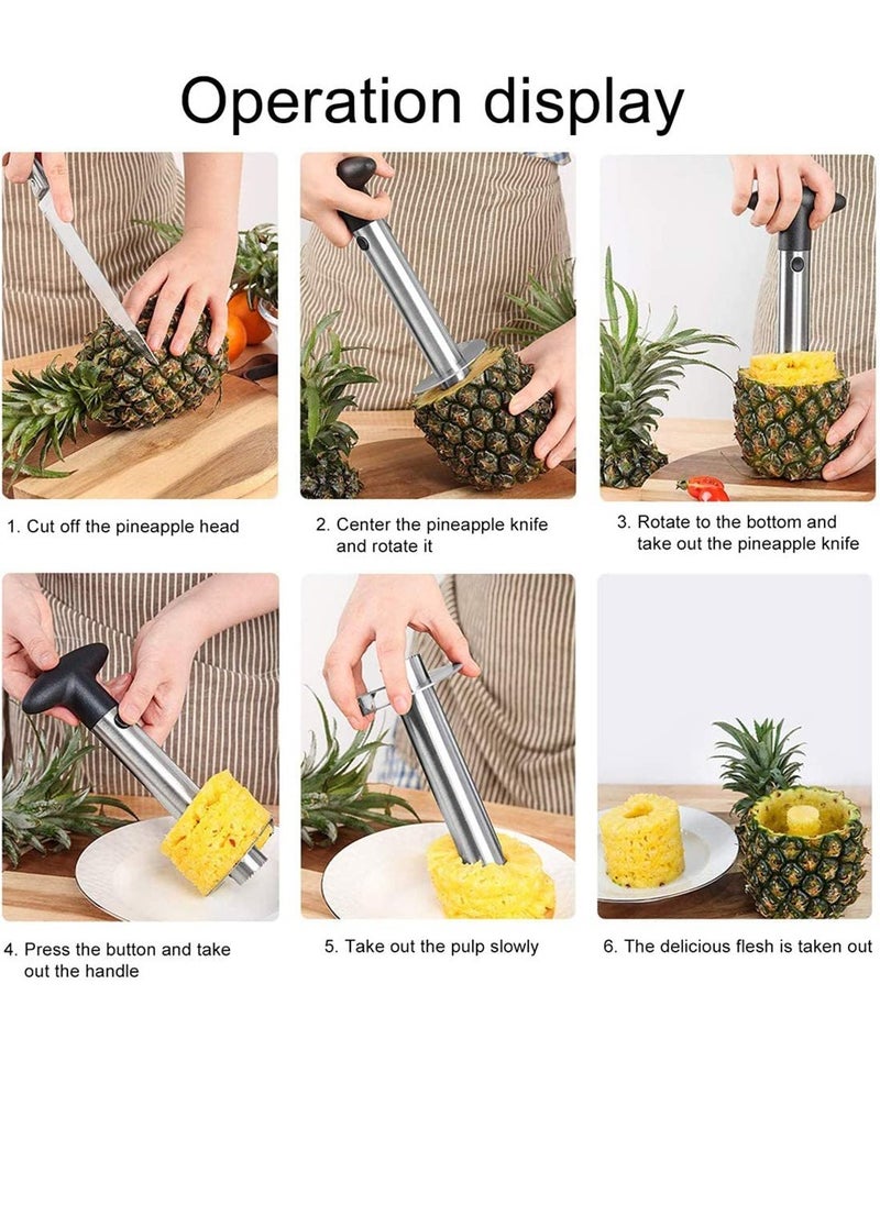 Maui - Super Fast Pineapple Slicer and Corer Stainless Steel Pineapple Cutter for easy core removal and slicing this smart kitchen tool saves your time - Image 1