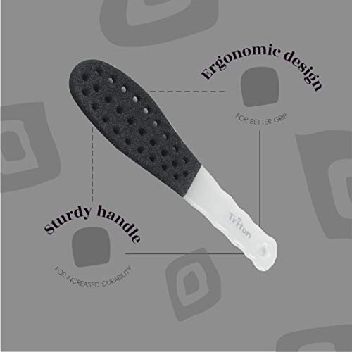 TRITON Emery Professional Doited Dual Sided Foot Scraper, Filer for Hard and Dead Skin Callus Remover, Pedicure Foot Scrubber for Men and Women - Image 4