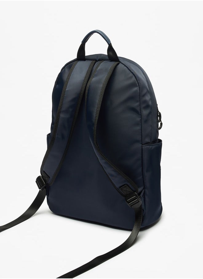 Lee Cooper - Logo Print Backpack with Adjustable Straps and Zip Closure - 32x17x45 cm - Image 1