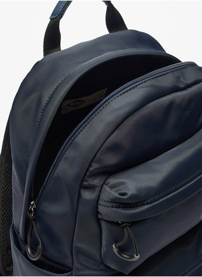 Lee Cooper - Logo Print Backpack with Adjustable Straps and Zip Closure - 32x17x45 cm - Image 1