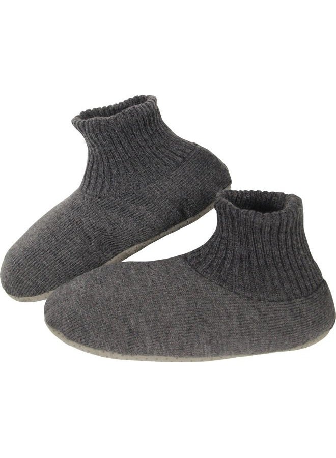 BenSorts Slipper Socks for Men Comfy Cozy Thick House Indoor Boot Sock with Grippers Shoes with Anti-Skid Dark Gray Size 7 8 9 9.5 - Image 1