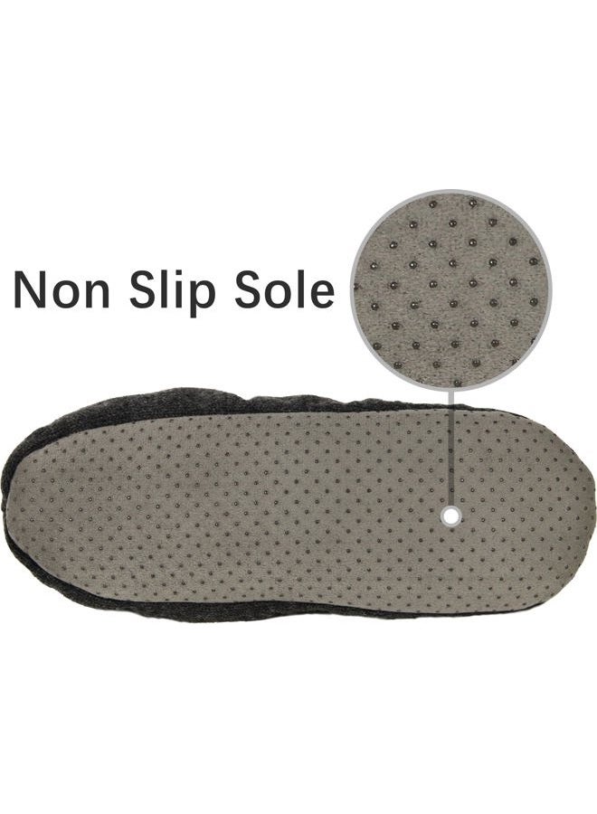 BenSorts Slipper Socks for Men Comfy Cozy Thick House Indoor Boot Sock with Grippers Shoes with Anti-Skid Dark Gray Size 7 8 9 9.5 - Image 3