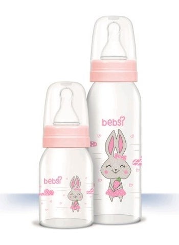 Glass Feeding Bottle Set (Blue - Pink) (250ML+125ML) (Mixed Set of 2) - pzsku/Z096460E53BA4178AD9ECZ/45/_/1735820571/4b5a3673-ef23-4fd1-b785-0c0c60f9096a