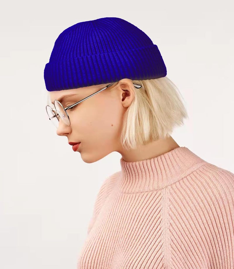 Roybens Swag Wool Knit Cuff Short Fisherman Beanie for Men Women, Winter Warm Hats - Image 3