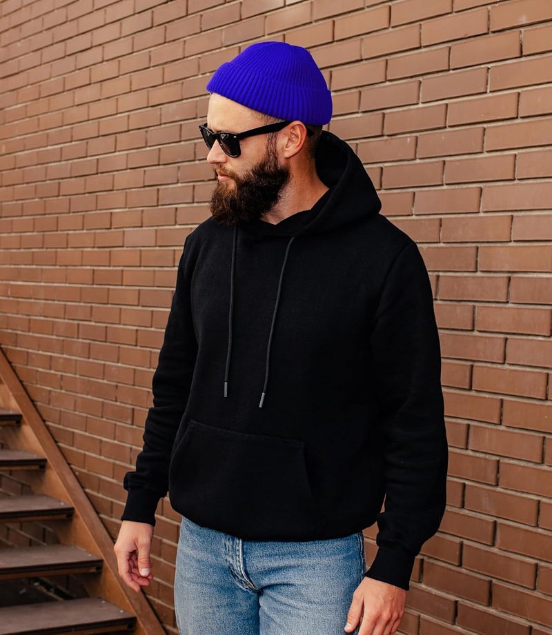 Roybens Swag Wool Knit Cuff Short Fisherman Beanie for Men Women, Winter Warm Hats - Image 5