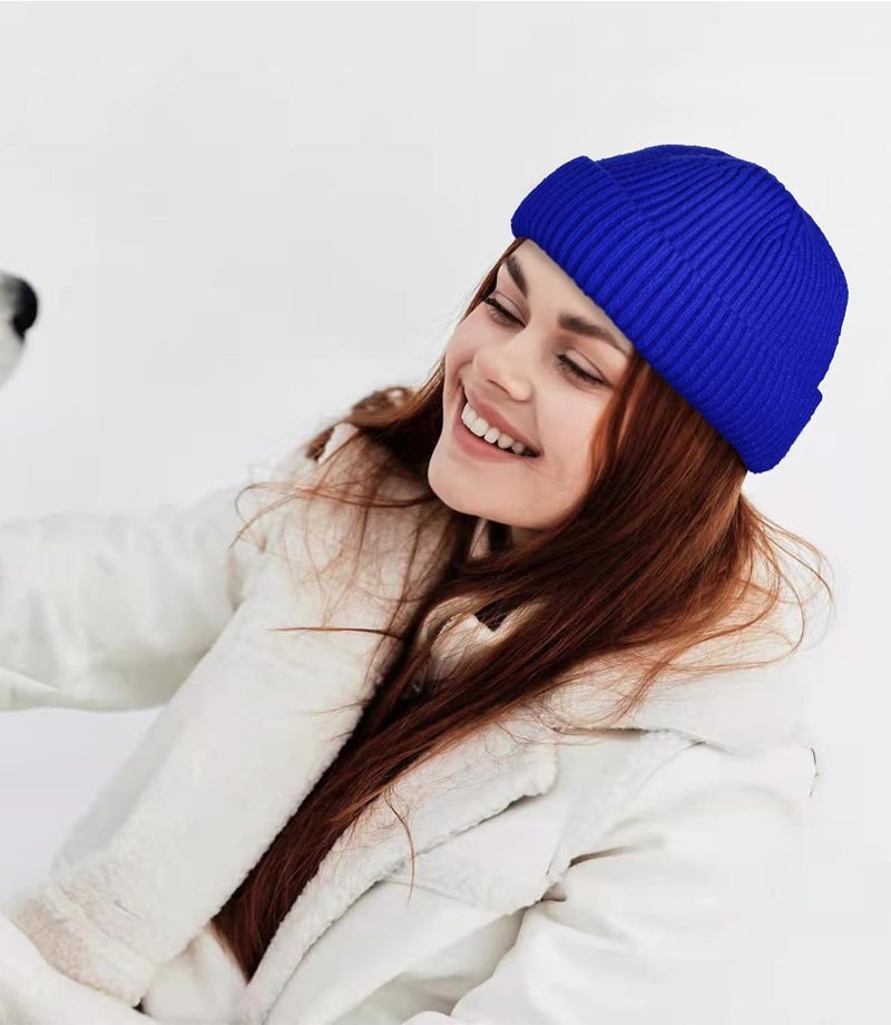 Roybens Swag Wool Knit Cuff Short Fisherman Beanie for Men Women, Winter Warm Hats - Image 4