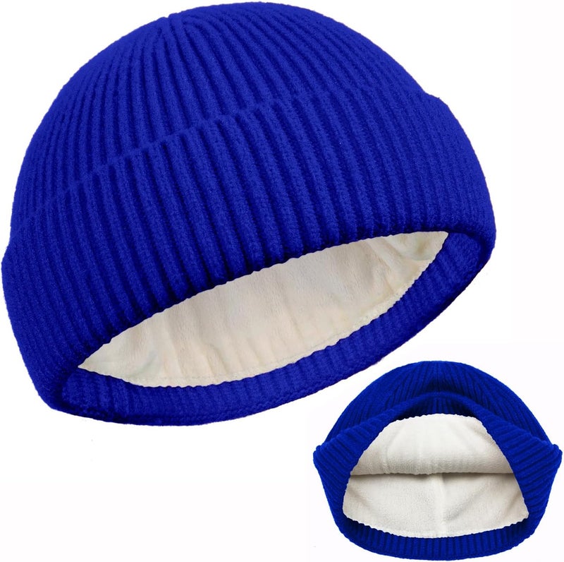 Roybens Swag Wool Knit Cuff Short Fisherman Beanie for Men Women, Winter Warm Hats - Image 1