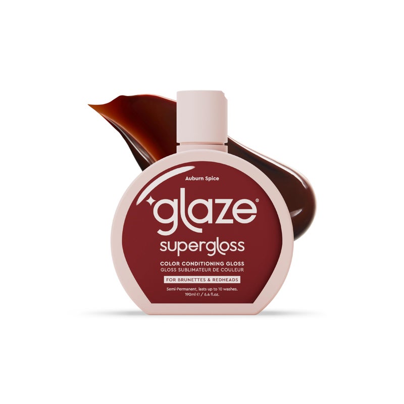 Glaze Color Conditioning Gloss Tinted Moisturizer for Brown or Red Hair Boosts Color and Shine Repairs Damage Auburn Spice 64 oz