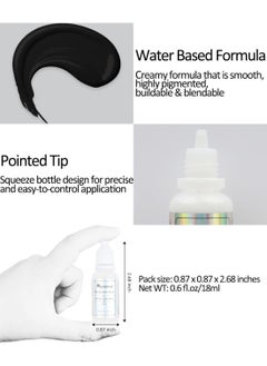 Mysense Mysense Black Face Body Paint,Water Based Washable Face Paint,Non-toxic Cream Body Paint for Adults and Children Halloween SFX Skull Skeleton Zombie Vampire Joker Cosplay Makeup,0.6oz  - Image 2