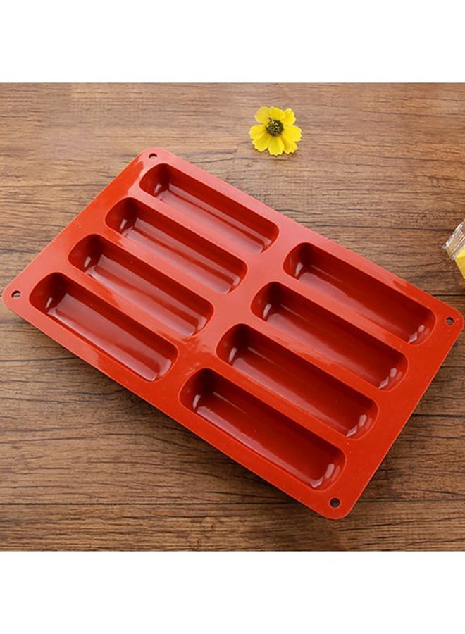 NIBEMINENT Non-Stick Eclair Cake Baking Mould Red 29x18cm - Image 4