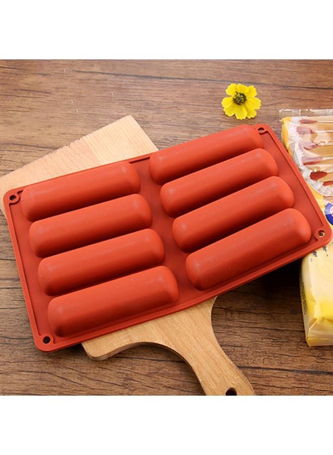 NIBEMINENT Non-Stick Eclair Cake Baking Mould Red 29x18cm - Image 5