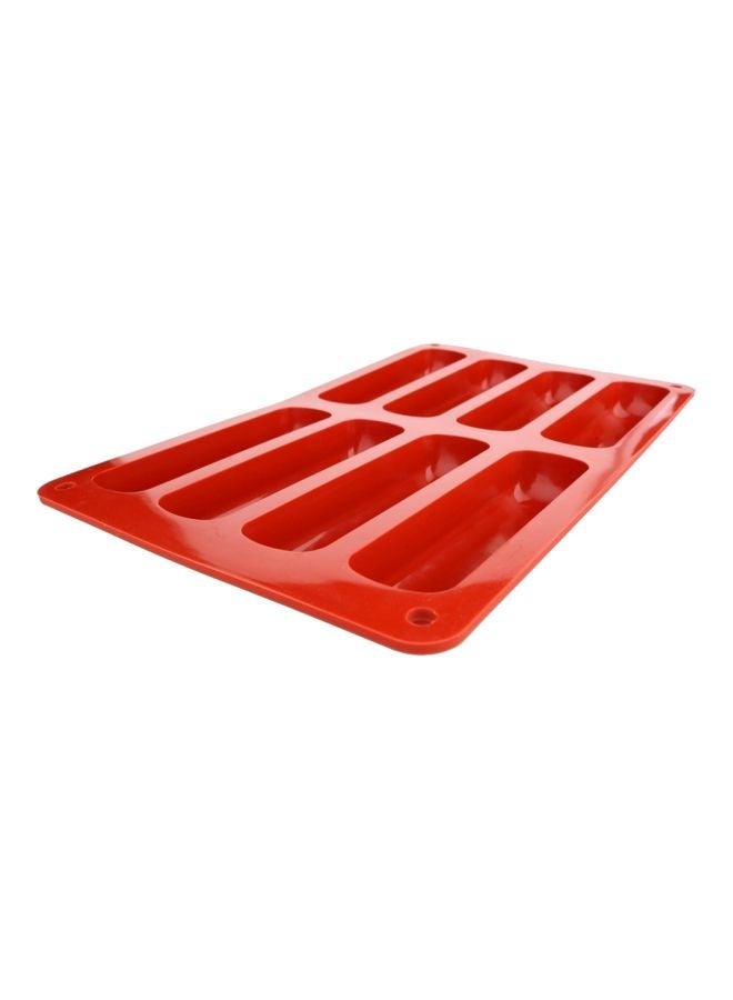 NIBEMINENT Non-Stick Eclair Cake Baking Mould Red 29x18cm - Image 3